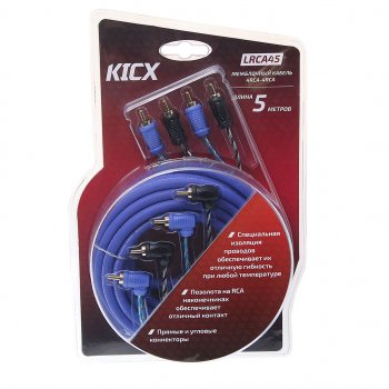 1 269 р. Кабель RCA 4х4 5м KICX KICX lrca45  с доставкой в г. Кемерово. Увеличить фотографию 1