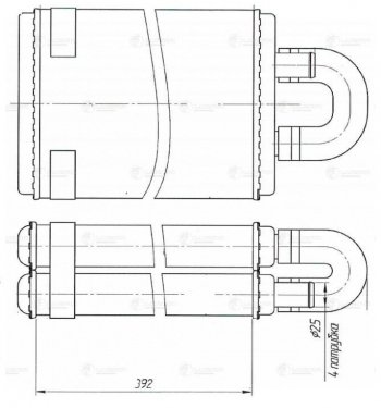 6 499 р. Радиатор отопителя ПАЗ,ЛиАЗ (фронтальный) блок LUZAR LUZAR lrh0303  с доставкой в г. Кемерово. Увеличить фотографию 7
