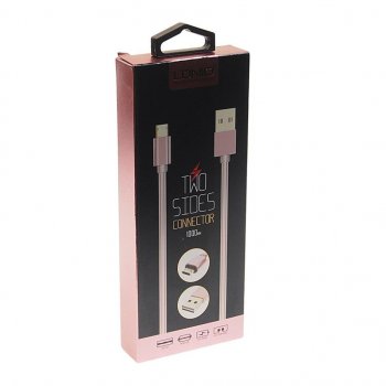 299 р. Кабель micro USB 1м розовое золото LDNIO LDNIO ls24 android  с доставкой в г. Кемерово. Увеличить фотографию 2