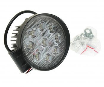 999 р. Фара рабочего света круглая 115х115x55мм 27Вт (9 светодиодов) LED LT LED TECHNOLOGY lt-1227rf  с доставкой в г. Кемерово. Увеличить фотографию 1