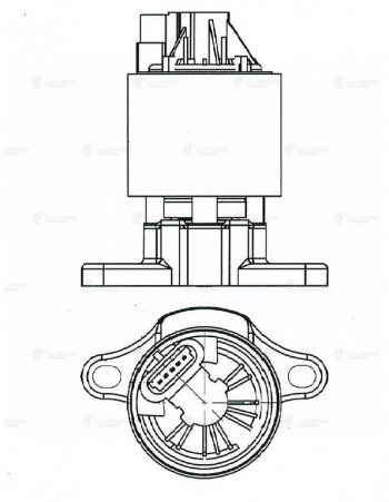 5 849 р. Клапан CHEVROLET Lacetti (03-) рециркуляции отработанных газов (EGR) LUZAR LUZAR lveg0503  с доставкой в г. Кемерово. Увеличить фотографию 7
