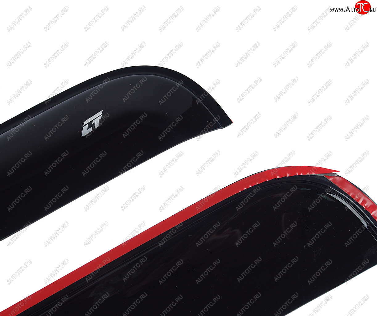 3 299 р. Комплект дефлекторов окон (длинный) COBRA TUNING технику из списка применимости (черный глянец)  с доставкой в г. Кемерово
