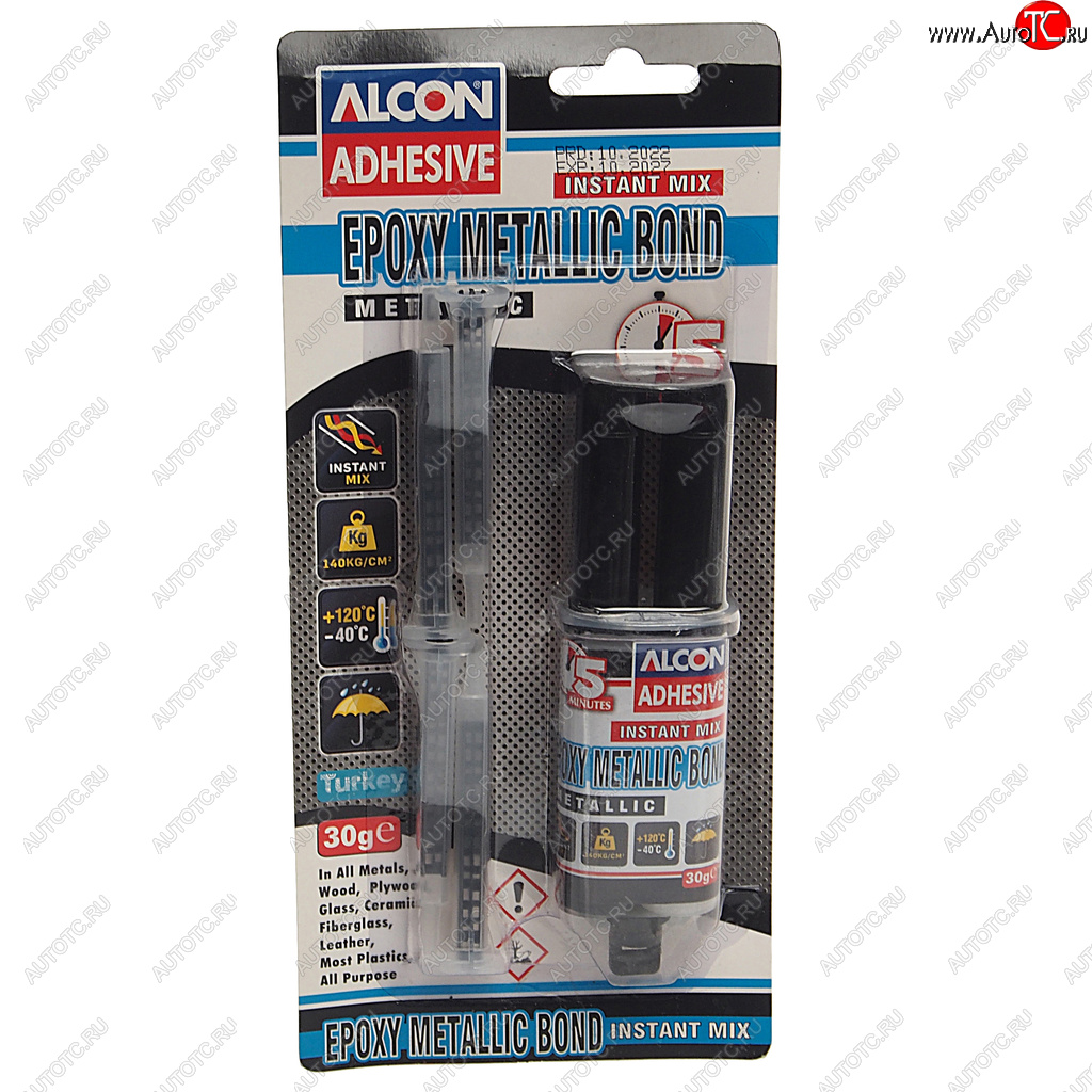 429 р. Клей эпоксидный двухкомпонентный серый 30г шприц ALCON ALCON m-2312  с доставкой в г. Кемерово