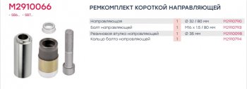 1 289 р. Ремкомплект суппорта KNORR SB5,SB6,SB7 (палец 80х32мм,втулка,болт) MARSHALL MARSHALL m2910066  с доставкой в г. Кемерово. Увеличить фотографию 2