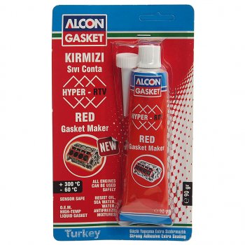 102 р. Герметик прокладка красный термостойкий 90мл ALCON ALCON m-3303 ALCON m-3303  с доставкой в г. Кемерово. Увеличить фотографию 1