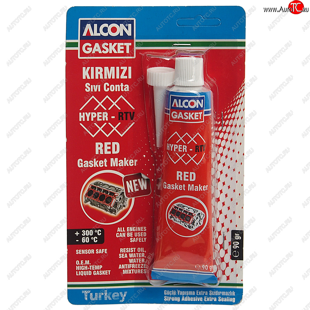 102 р. Герметик прокладка красный термостойкий 90мл ALCON ALCON m-3303 ALCON m-3303  с доставкой в г. Кемерово