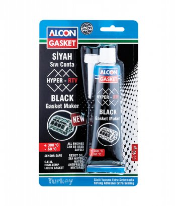 102 р. Герметик прокладка черный термостойкий 90мл ALCON ALCON m-3304 ALCON m-3304  с доставкой в г. Кемерово. Увеличить фотографию 1
