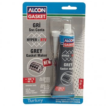 204 р. Герметик прокладка серый термостойкий 90мл ALCON ALCON m-3308 ALCON m-3308  с доставкой в г. Кемерово. Увеличить фотографию 1