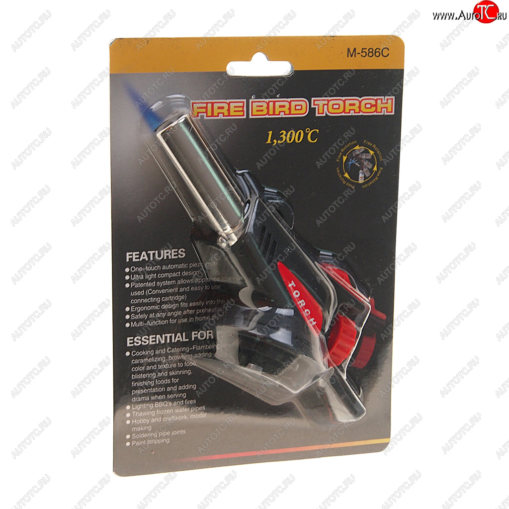 429 р. Горелка газовая под цанговый баллон с пьезоподжигом FIRE BIRD TORCH FIRE BIRD TORCH m-586c  с доставкой в г. Кемерово