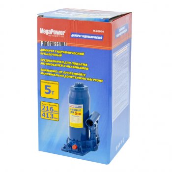 2 199 р. Домкрат бутылочный 5т 216-413мм с клапаном MEGAPOWER MEGAPOWER-AUTOMOTIVE m-90504  с доставкой в г. Кемерово. Увеличить фотографию 2