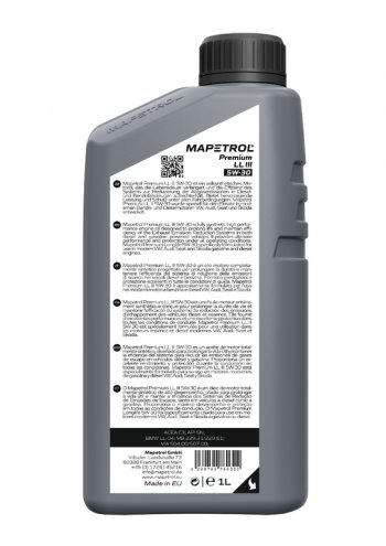 1 329 р. Масло моторное PREMIUM LL III 5W30 синт.1л MAPETROL MAPETROL map0023  с доставкой в г. Кемерово. Увеличить фотографию 2