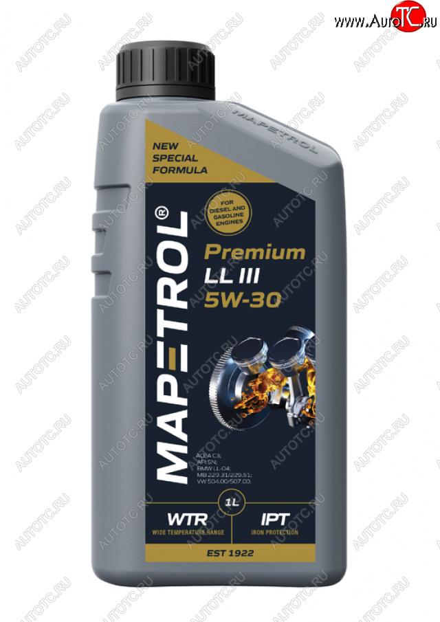 1 329 р. Масло моторное PREMIUM LL III 5W30 синт.1л MAPETROL MAPETROL map0023  с доставкой в г. Кемерово
