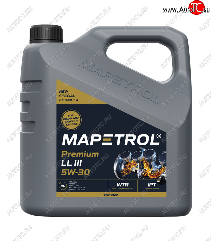 4 999 р. Масло моторное PREMIUM LL III 5W30 синт.4л MAPETROL MAPETROL map0024  с доставкой в г. Кемерово
