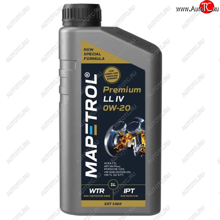 1 499 р. Масло моторное PREMIUM LL IV 0W20 синт.1л MAPETROL MAPETROL map0083  с доставкой в г. Кемерово