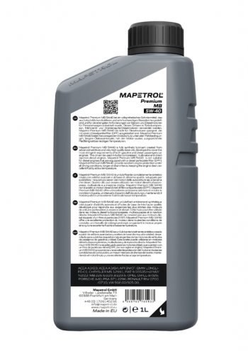 1 279 р. Масло моторное PREMIUM MB 5W40 синт.1л MAPETROL MAPETROL map0157  с доставкой в г. Кемерово. Увеличить фотографию 2