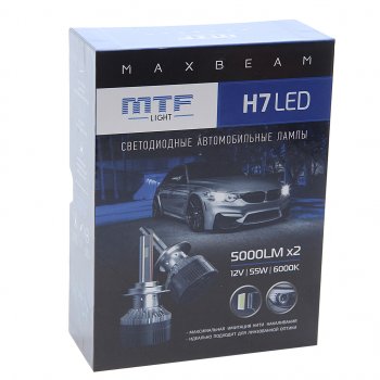 6 799 р. Лампа светодиодная 12V H7 PX26d (2шт.) MTF MTF mb07k6  с доставкой в г. Кемерово. Увеличить фотографию 4