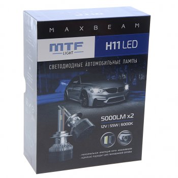 6 549 р. Лампа светодиодная 12V H11 PGJ19-2 (2шт.) MTF MTF mb11k6  с доставкой в г. Кемерово. Увеличить фотографию 3