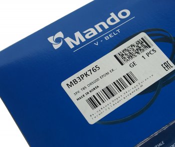 255 р. Ремень приводной поликлиновой 3PK765 MANDO MANDO mb3pk765 MANDO mb3pk765  с доставкой в г. Кемерово. Увеличить фотографию 3