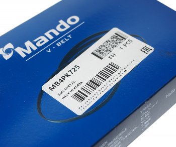 233 р. Ремень приводной поликлиновой 4PK725 RENAULT Kangoo (07-),Logan (10-) (1.6) генератора MANDO MANDO mb4pk725  с доставкой в г. Кемерово. Увеличить фотографию 2