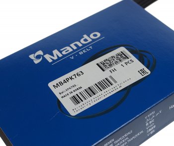 137 р. Ремень приводной поликлиновой 4PK763 MANDO MANDO mb4pk763  с доставкой в г. Кемерово. Увеличить фотографию 3
