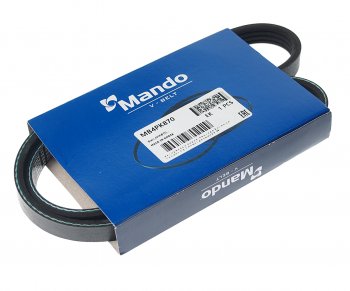 283 р. Ремень приводной поликлиновой 4PK870 HYUNDAI Getz (02-) (1.1) KIA Picanto генератора MANDO MANDO mb4pk870 MANDO mb4pk870  с доставкой в г. Кемерово. Увеличить фотографию 1