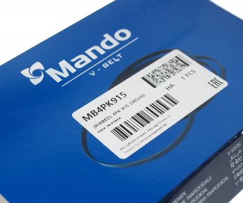200 р. Ремень приводной поликлиновой 4PK915 HYUNDAI Lantra (91-) (1.8) кондиционера MANDO MANDO mb4pk915 MANDO mb4pk915  с доставкой в г. Кемерово. Увеличить фотографию 2
