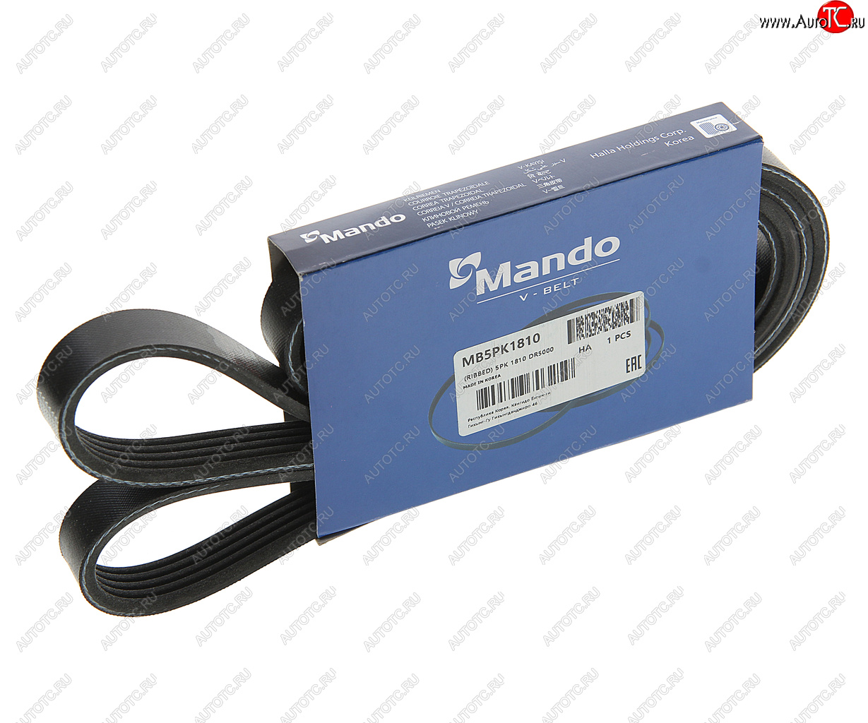 339 р. Ремень приводной поликлиновой 5PK1810 MANDO MANDO mb5pk1810  с доставкой в г. Кемерово