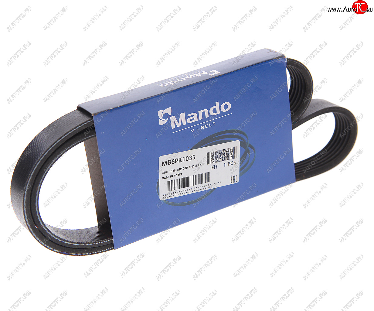 799 р. Ремень приводной поликлиновой 6PK1035 LEXUS RX 300 (03-06) MANDO MANDO mb6pk1035  с доставкой в г. Кемерово