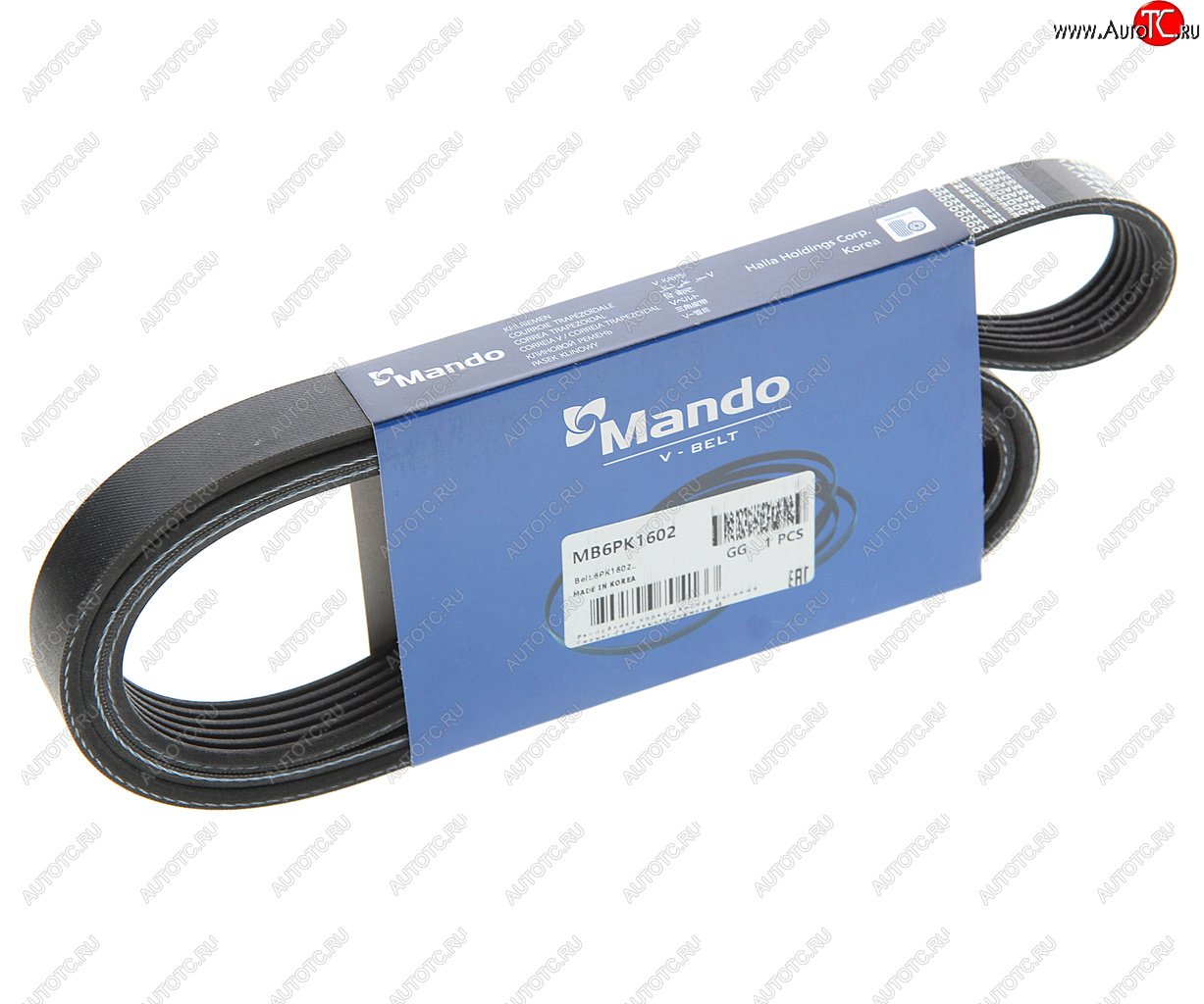 439 р. Ремень приводной поликлиновой 6PK1602 MANDO MANDO mb6pk1602  с доставкой в г. Кемерово