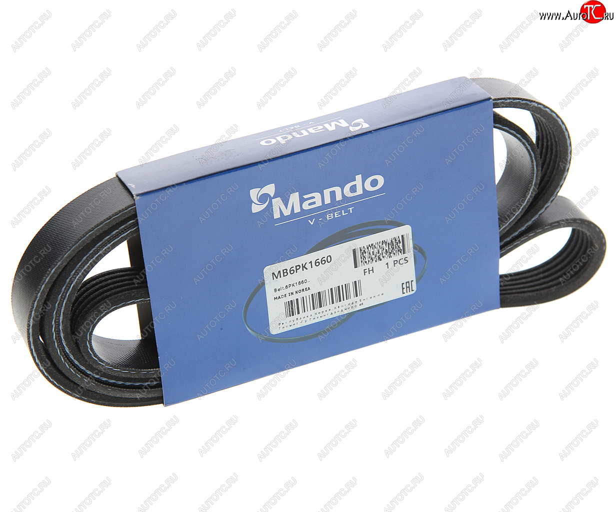 429 р. Ремень приводной поликлиновой 6PK1660 MANDO MANDO mb6pk1660 MANDO mb6pk1660  с доставкой в г. Кемерово