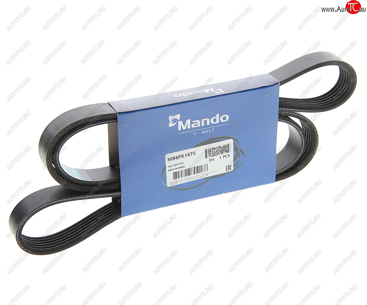 849 р. Ремень приводной поликлиновой 6PK1675 MANDO MANDO mb6pk1675 MANDO mb6pk1675  с доставкой в г. Кемерово