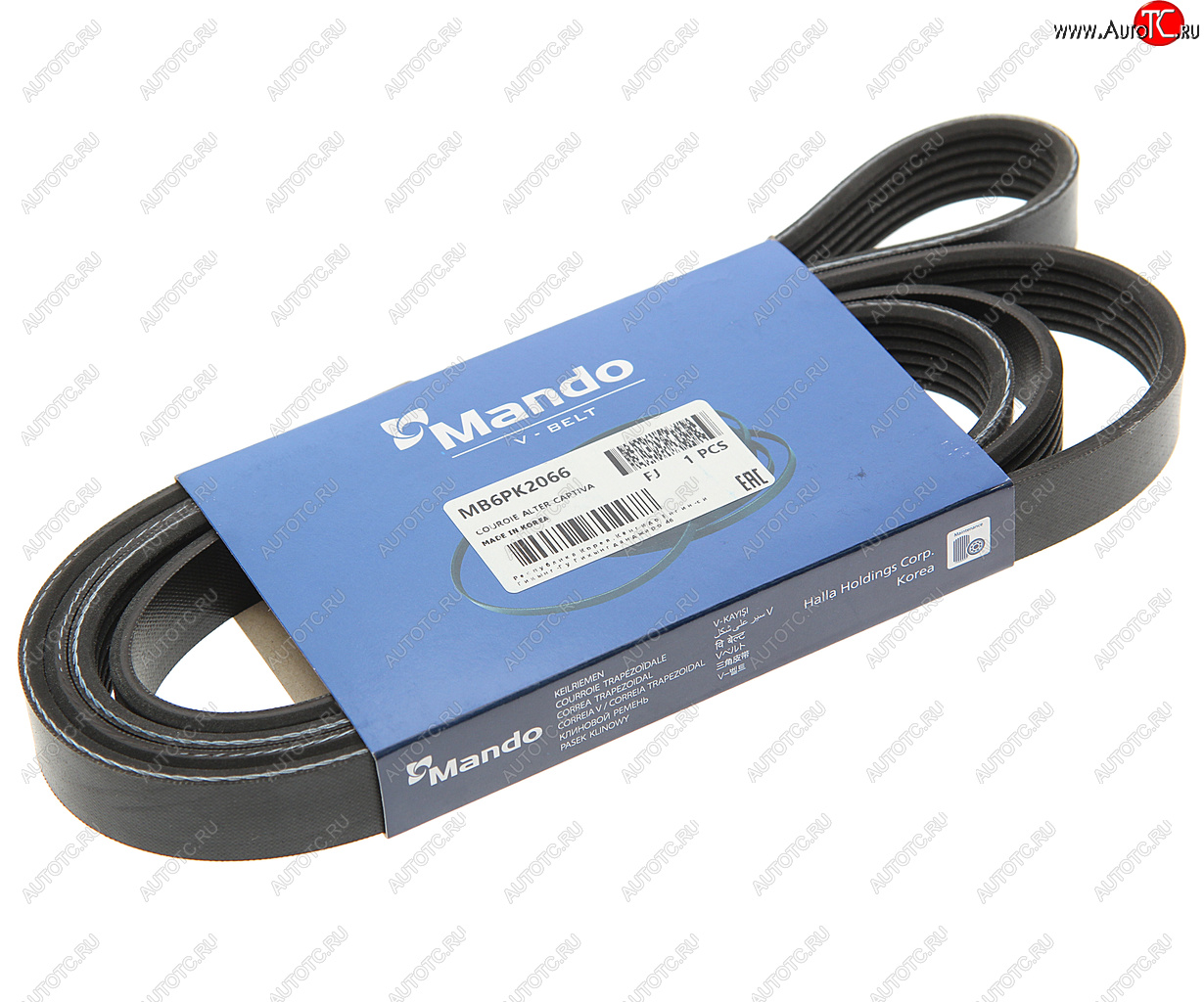 419 р. Ремень приводной поликлиновой 6PK2066 MANDO MANDO mb6pk2066  с доставкой в г. Кемерово