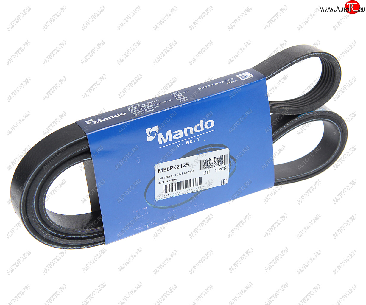 1 699 р. Ремень приводной поликлиновой 6PK2125 MANDO MANDO mb6pk2125  с доставкой в г. Кемерово
