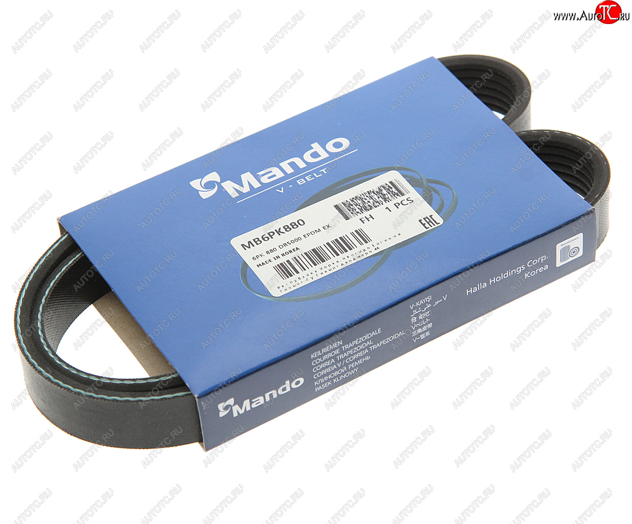349 р. Ремень приводной поликлиновой 6PK880 CHEVROLET Aveo (03-) MANDO MANDO mb6pk880  с доставкой в г. Кемерово