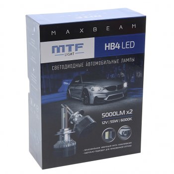 6 549 р. Лампа светодиодная 12V HB4 P22d (2шт.) MTF MTF mbb4k6  с доставкой в г. Кемерово. Увеличить фотографию 4