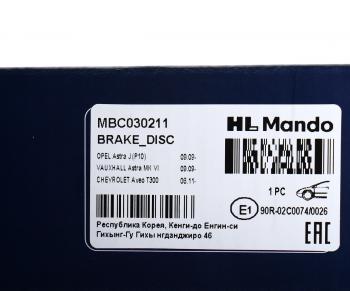 2 799 р. Диск тормозной CHEVROLET Cruze OPEL Astra J (R15) передний (1шт.) MANDO MANDO mbc030211 MANDO mbc030211  с доставкой в г. Кемерово. Увеличить фотографию 6