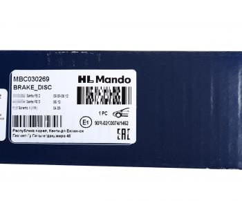 6 249 р. Диск тормозной HYUNDAI Santa Fe (10-) KIA Sorento (09-) передний (1шт.) MANDO MANDO mbc030269 MANDO mbc030269  с доставкой в г. Кемерово. Увеличить фотографию 6
