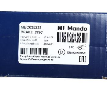 3 899 р. Диск тормозной RENAULT Megane 2 передний (1шт.) MANDO MANDO mbc035228 MANDO mbc035228  с доставкой в г. Кемерово. Увеличить фотографию 5