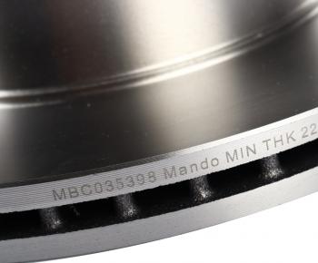 4 299 р. Диск тормозной LAND ROVER Defender,Discovery передний (1шт.) MANDO MANDO mbc035398 MANDO mbc035398  с доставкой в г. Кемерово. Увеличить фотографию 4