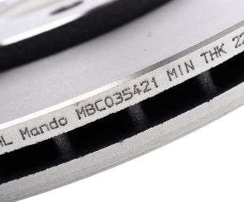 4 199 р. Диск тормозной VW Bora,Golf AUDI A1,A3 SEAT Cordoba SKODA Octavia передний (1шт.) MANDO MANDO mbc035421 MANDO mbc035421  с доставкой в г. Кемерово. Увеличить фотографию 4