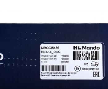 2 349 р. Диск тормозной MITSUBISHI Lancer (03-) (1.31.62.0),Galant (92-) (1.82.0) задний (1шт.) MANDO MANDO mbc035436  с доставкой в г. Кемерово. Увеличить фотографию 6