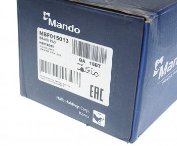 2 199 р. Колодки тормозные MERCEDES W460,W463,Sprinter (901-904) VW LT (97-07) задние (4шт.) MANDO MANDO mbf015013 MANDO mbf015013  с доставкой в г. Кемерово. Увеличить фотографию 3