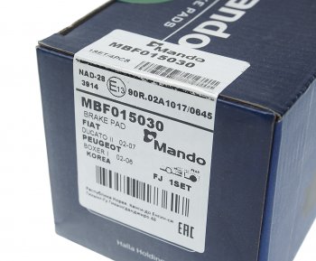 1 699 р. Колодки тормозные PEUGEOT Boxer CITROEN Jumper FIAT Ducato (94-) задние (4шт.) MANDO MANDO mbf015030  с доставкой в г. Кемерово. Увеличить фотографию 5