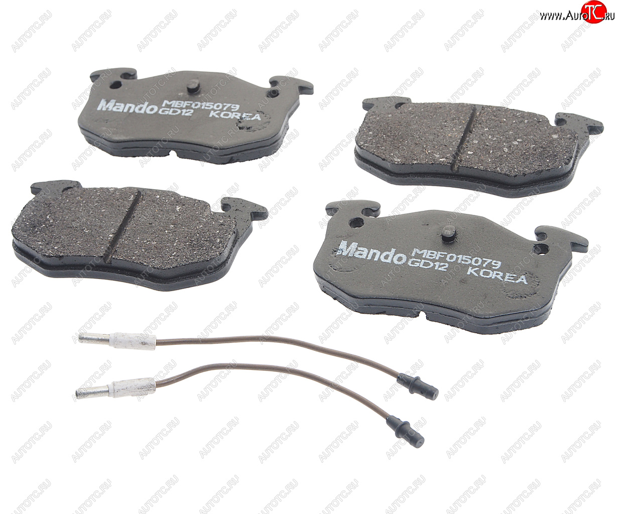 899 р. Колодки тормозные PEUGEOT 206 (00-),306 (-02) RENAULT Megane (-02) задние (4шт.) MANDO MANDO mbf015079  с доставкой в г. Кемерово