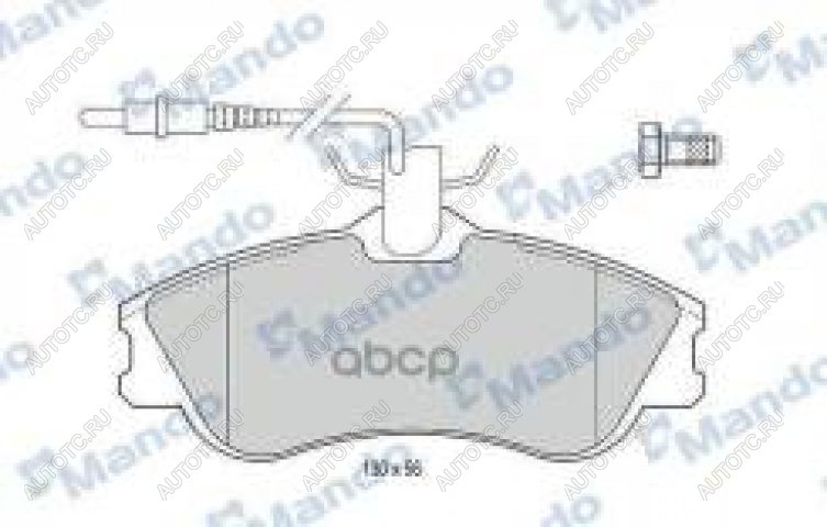 1 439 р. Колодки тормозные передние (4шт.) MANDO  CITROEN Berlingo ( M49,  M59,  B9,  K9) (1996-2023), Peugeot Partner ( M49/M59,  B9) (1997-2018)  с доставкой в г. Кемерово