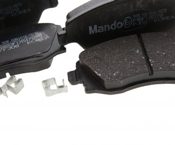 2 189 р. Колодки тормозные передние (4шт.) MANDO Opel Corsa C (2000-2006)  с доставкой в г. Кемерово. Увеличить фотографию 2