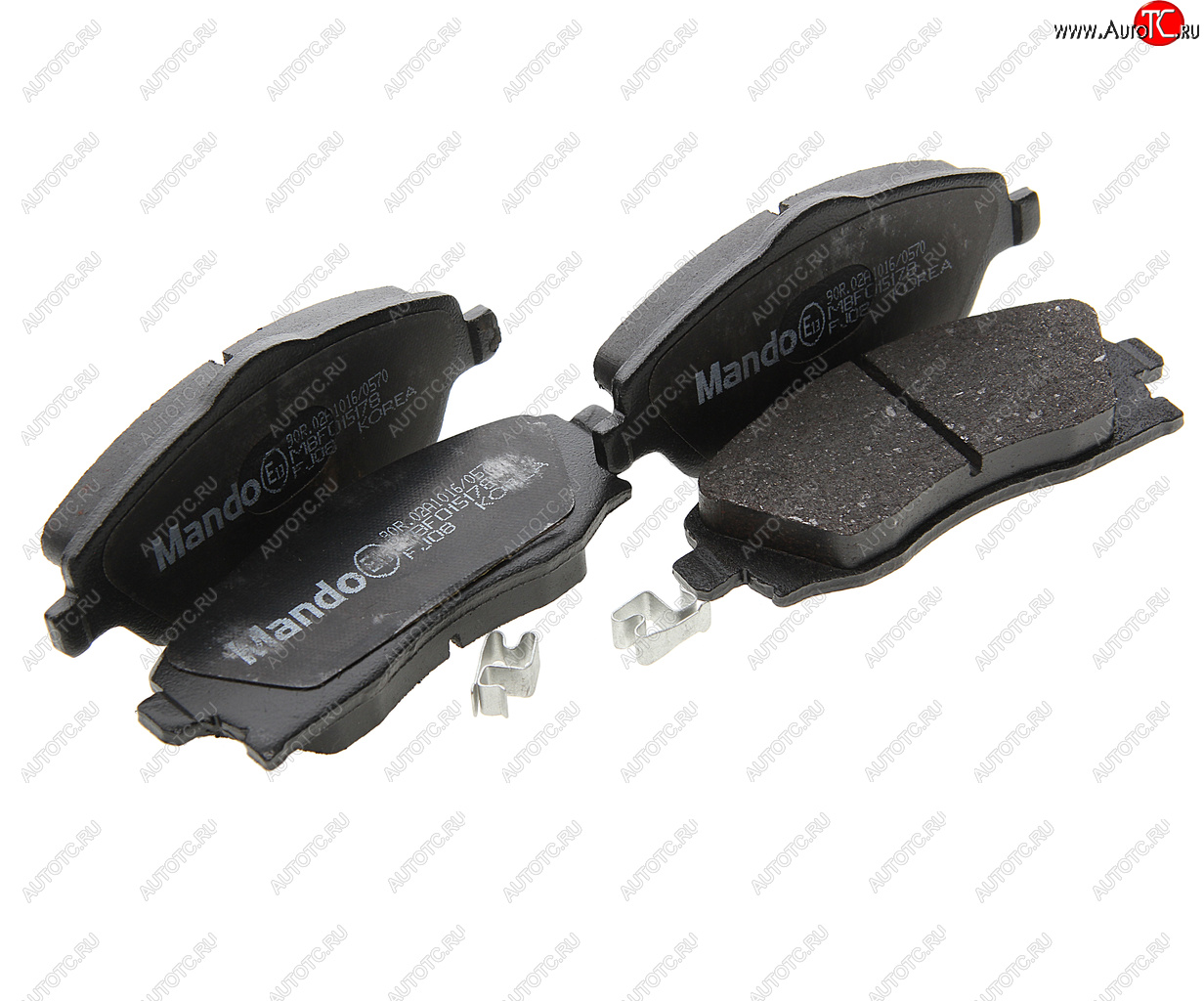 2 189 р. Колодки тормозные передние (4шт.) MANDO Opel Corsa C (2000-2006)  с доставкой в г. Кемерово