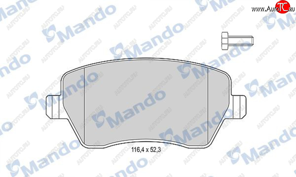 2 699 р. Колодки тормозные MERCEDES Citan (415) передние (4шт.) MANDO MANDO mbf015179  с доставкой в г. Кемерово