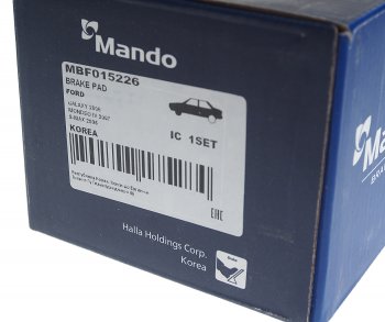 1 899 р. Колодки тормозные FORD S-Max,Galaxy LAND ROVER Freelander передние (4шт.) MANDO MANDO mbf015226 MANDO mbf015226  с доставкой в г. Кемерово. Увеличить фотографию 3