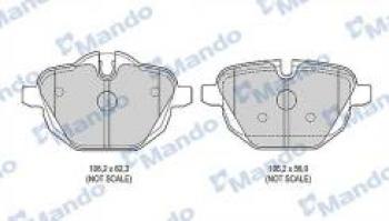 1 559 р. Колодки тормозные задние (4шт.) MANDO BMW 5 серия F10 рестайлинг, седан (2013-2017)  с доставкой в г. Кемерово. Увеличить фотографию 1